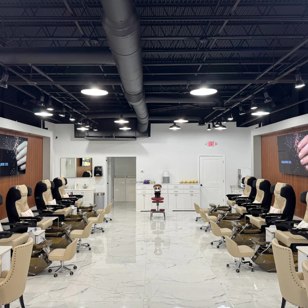Pedicure lounge at Nailbox Co.
